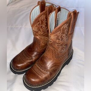 Ariat Women's 6.5B Heritage Fatboy Saddle Boot EUC Western Riding